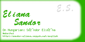 eliana sandor business card